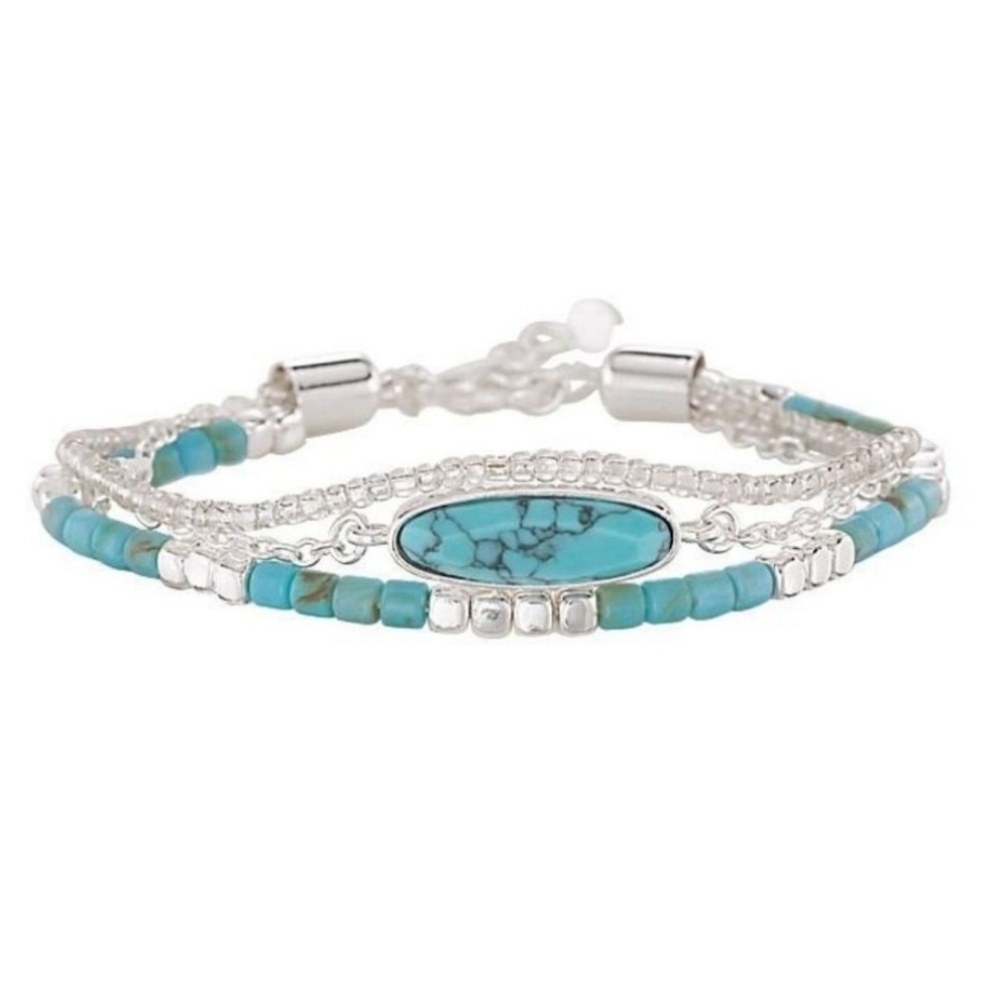 Aqua Layered Bracelet - Picture 5 of 5